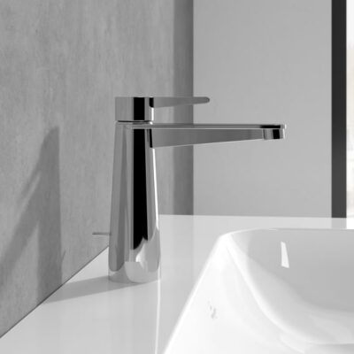 Villeroy & Boch Conum wastafelkraan met AquaSmart met trekstang-afvoergarnituur chroom TVW12700300061 5