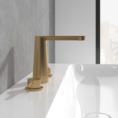 Villeroy & Boch Conum wastafelkraan met AquaSmart goud geborsteld TVW12700100176 5