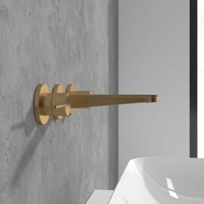 Villeroy & Boch Conum wastafelkraan met AquaSmart goud geborsteld TVW12700200076 5