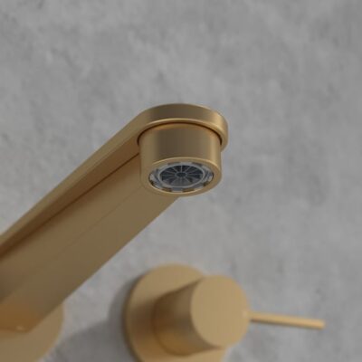 Villeroy & Boch Conum wastafelkraan met AquaSmart goud geborsteld TVW12700200076 9