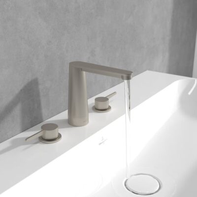 Villeroy & Boch Conum wastafelkraan met AquaSmart nikkel geborsteld TVW12700100164 4