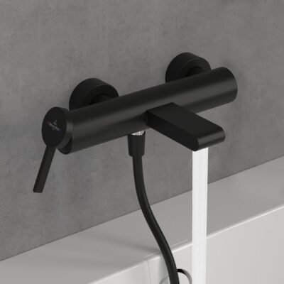 Villeroy & Boch Dawn eengreeps opbouw badmengkraan 2 verbruikers mat-zwart TVT106501151K5 4