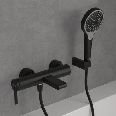 Villeroy & Boch Dawn eengreeps opbouw badmengkraan 2 verbruikers mat-zwart TVT106501151K5 5