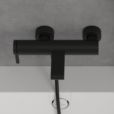 Villeroy & Boch Dawn eengreeps opbouw badmengkraan 2 verbruikers mat-zwart TVT106501151K5 6