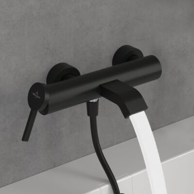 Villeroy & Boch Dawn eengreeps opbouw badmengkraan 2 verbruikers mat-zwart TVT106501152K5 4