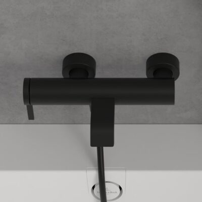 Villeroy & Boch Dawn eengreeps opbouw badmengkraan 2 verbruikers mat-zwart TVT106501152K5 6