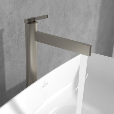 Villeroy & Boch Dawn wastafelkraan met AquaSmart nikkel geborsteld TVW10610615164 4