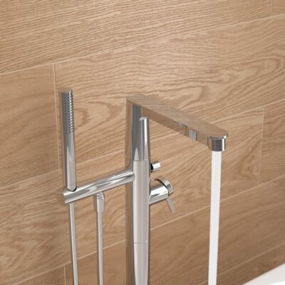 Villeroy & Boch Embrace eengreeps vrijstaande badmengkraan chroom TVT10800300061 4