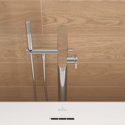 Villeroy & Boch Embrace eengreeps vrijstaande badmengkraan chroom TVT10800300061 7