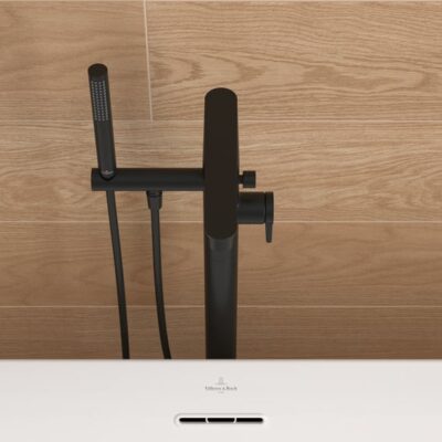 Villeroy & Boch Embrace eengreeps vrijstaande badmengkraan mat-zwart TVT108003000K5 7