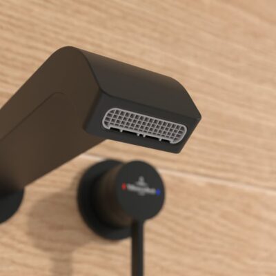 Villeroy & Boch Embrace wastafelkraan met AquaSmart mat-zwart TVT108002000K5 9