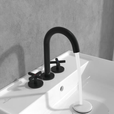 Villeroy & Boch Loop & Friends wastafelkraan met AquaSmart mat-zwart TVZ106009000K5 4