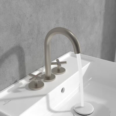 Villeroy & Boch Loop & Friends wastafelkraan met AquaSmart nikkel geborsteld TVZ10600900064 4