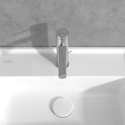 Villeroy & Boch Loop & Friends wastafelkraan met trekstang-afvoergarnituur chroom TVW10610215361 7