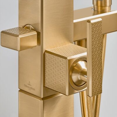 Villeroy & Boch Mettlach eengreeps vrijstaande badmengkraan goud geborsteld TVT12600300076 10