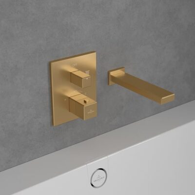 Villeroy & Boch Mettlach thermostaat voor douche 1 verbruiker goud geborsteld TVT12600100076 4