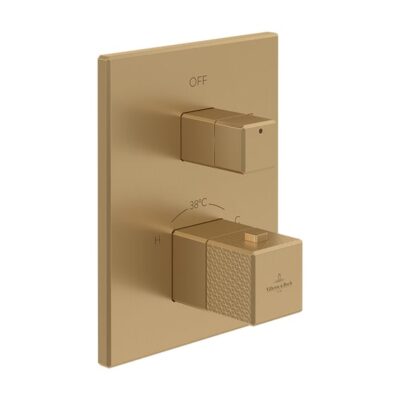 Villeroy & Boch Mettlach thermostaat voor douche 1 verbruiker goud geborsteld TVT12600100076 7
