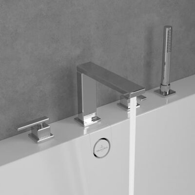 Villeroy & Boch Mettlach tweegreeps inbouw badrand mengkraan chroom TVT12600200061 4