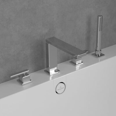 Villeroy & Boch Mettlach tweegreeps inbouw badrand mengkraan chroom TVT12600200061 6