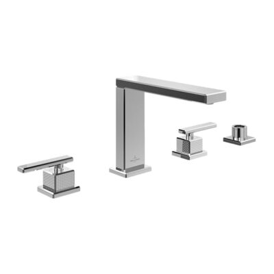 Villeroy & Boch Mettlach tweegreeps inbouw badrand mengkraan chroom TVT12600200061 9
