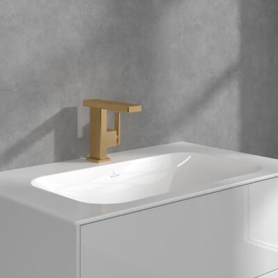 Villeroy & Boch Mettlach wastafelkraan met AquaSmart goud geborsteld TVW12600100076 5