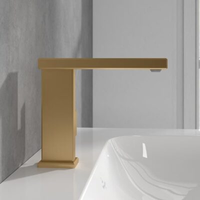 Villeroy & Boch Mettlach wastafelkraan met AquaSmart goud geborsteld TVW12600100076 6