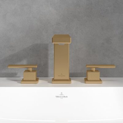 Villeroy & Boch Mettlach wastafelkraan met AquaSmart goud geborsteld TVW12600200076 14