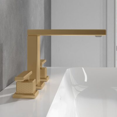 Villeroy & Boch Mettlach wastafelkraan met AquaSmart goud geborsteld TVW12600200076 11