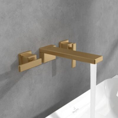 Villeroy & Boch Mettlach wastafelkraan met AquaSmart goud geborsteld TVW12600400076 4