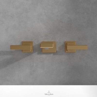 Villeroy & Boch Mettlach wastafelkraan met AquaSmart goud geborsteld TVW12600400076 6