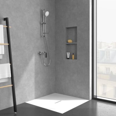 Villeroy & Boch O.novo eengreeps opbouw douchemengkraan 1 verbruiker chroom TVS10400100061 4