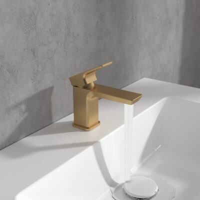 Villeroy & Boch Subway 3.0 wastafelkraan Small met AquaSmart goud geborsteld TVW11200100176 4