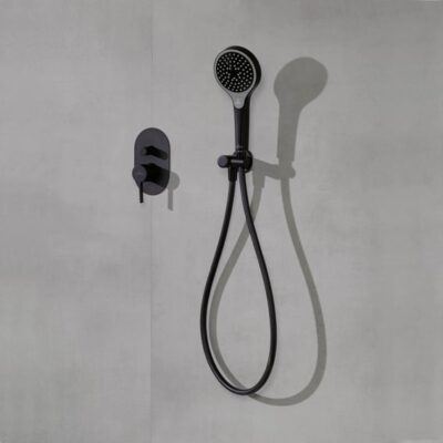 Villeroy & Boch Universal Showers handdouchehouder met slangverbinding mat-zwart TVC000462000K5 5